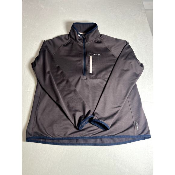 Eddie Bauer First Ascent Womens 1/4 Zip Grid Fleeve Pullover Shirt Brown Size XL - Picture 2 of 11